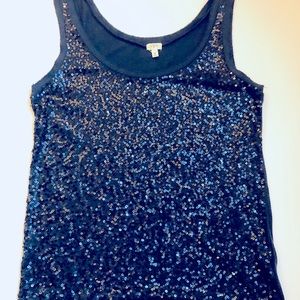 JCrew knit sleeves sequins tank top.size M. NEW